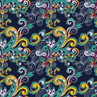 Abstract floral vector seamless pattern N2