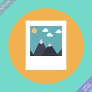 Landscape photo icon - vector illustration