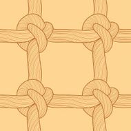 Rope and knots seamless pattern