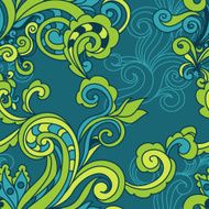 Abstract floral vector seamless pattern N6