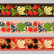 Seamless ornament in style Khokhloma Vector illustration N9