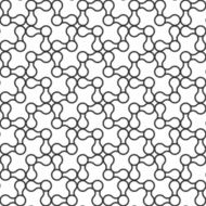 Gray ornament with rounded shapes forming triangles