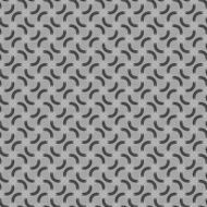 Gray ornament with offset intersecting rounded shapes