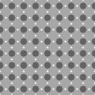 Dark gray ornament with white pointy squares shapes