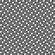 Dark gray ornament with white circles and rounded shapes