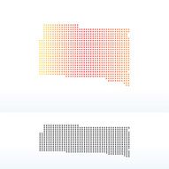 Map of USA South Dakota State with Dot Pattern