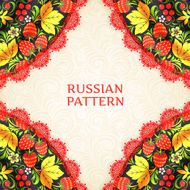 Decorative background in style Khokhloma Vector illustration N2
