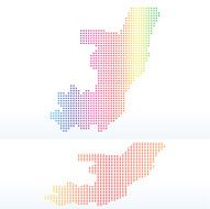 Map of Republic the Congo with Dot Pattern