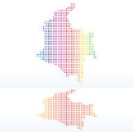 Colombia with Dot Pattern