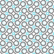 Blue and gray c shapes squares