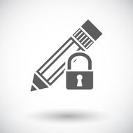 Lock for editing single icon