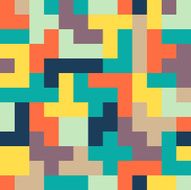 Seamless colorful Abstract background made of tetris shapes N3