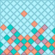 Colorful Background made of stitched squares in patchwork style