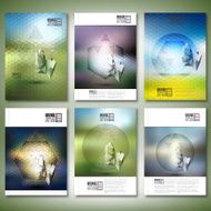 Abstract 3D pyramids abstract hexagonal patterns Infographic set Brochure flyer N2