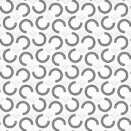 3D gray c shapes with white pointy squares