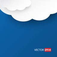 White clouds on sky blue background vector