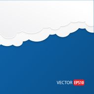 White clouds on sky blue background vector N3
