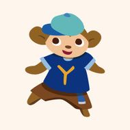 animal monkey cartoon theme elements N30