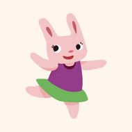 animal rabbit cartoon theme elements N55