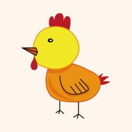 animal chicken cartoon theme elements N14