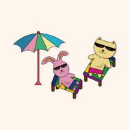 animal summer cartoon theme elements N66