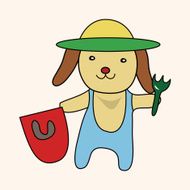 animal dog summer cartoon theme elements N11