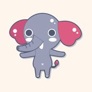 animal elephant cartoon theme elements N29