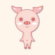 animal pig cartoon theme elements N28