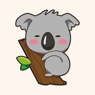 animal koala cartoon theme elements N12