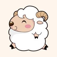 animal sheep cartoon theme elements N16