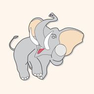 animal elephant cartoon theme elements N30