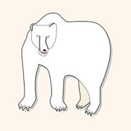 animal polar bear cartoon theme elements N19