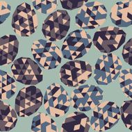 Easter decoration eggs with low polygonal texture Seamless vector