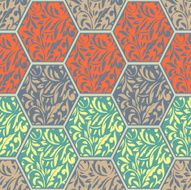 Seamless abstract background made of colorful honeycombs N2