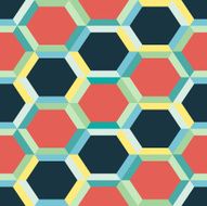 Seamless abstract background made of honeycombs