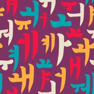 Korean alphabet pattern N14