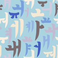 Korean alphabet pattern N16