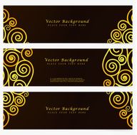 Set vintage vector abstract banner N2