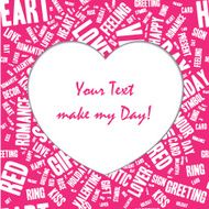 Valentines day modern lettering background N4