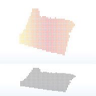 Map of USA Oregon State with Dot Pattern