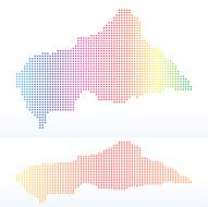 Map of Central African Republic with Dot Pattern