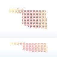 Map of USA Oklahoma State with Dot Pattern