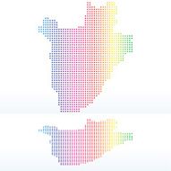 Map of Republic Burundi with Dot Pattern