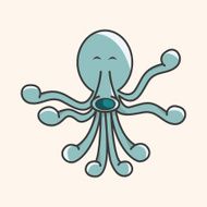 animal octopus cartoon theme elements N8