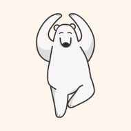 animal polar bear cartoon theme elements N20