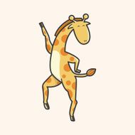 animal giraffe cartoon theme elements N23