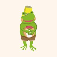 animal frog summer cartoon theme elements N6
