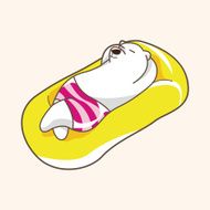 animal polar bear summer cartoon theme elements N3