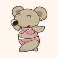animal mouse summer cartoon theme elements N4