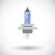 Xenon car lamp flat icon